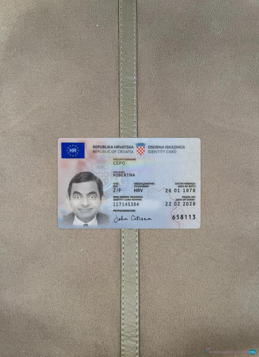 Download Croatia ID card 2023 present photolook front Photoshop template